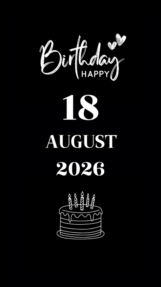 BIRTHDAY 18 AUGUST