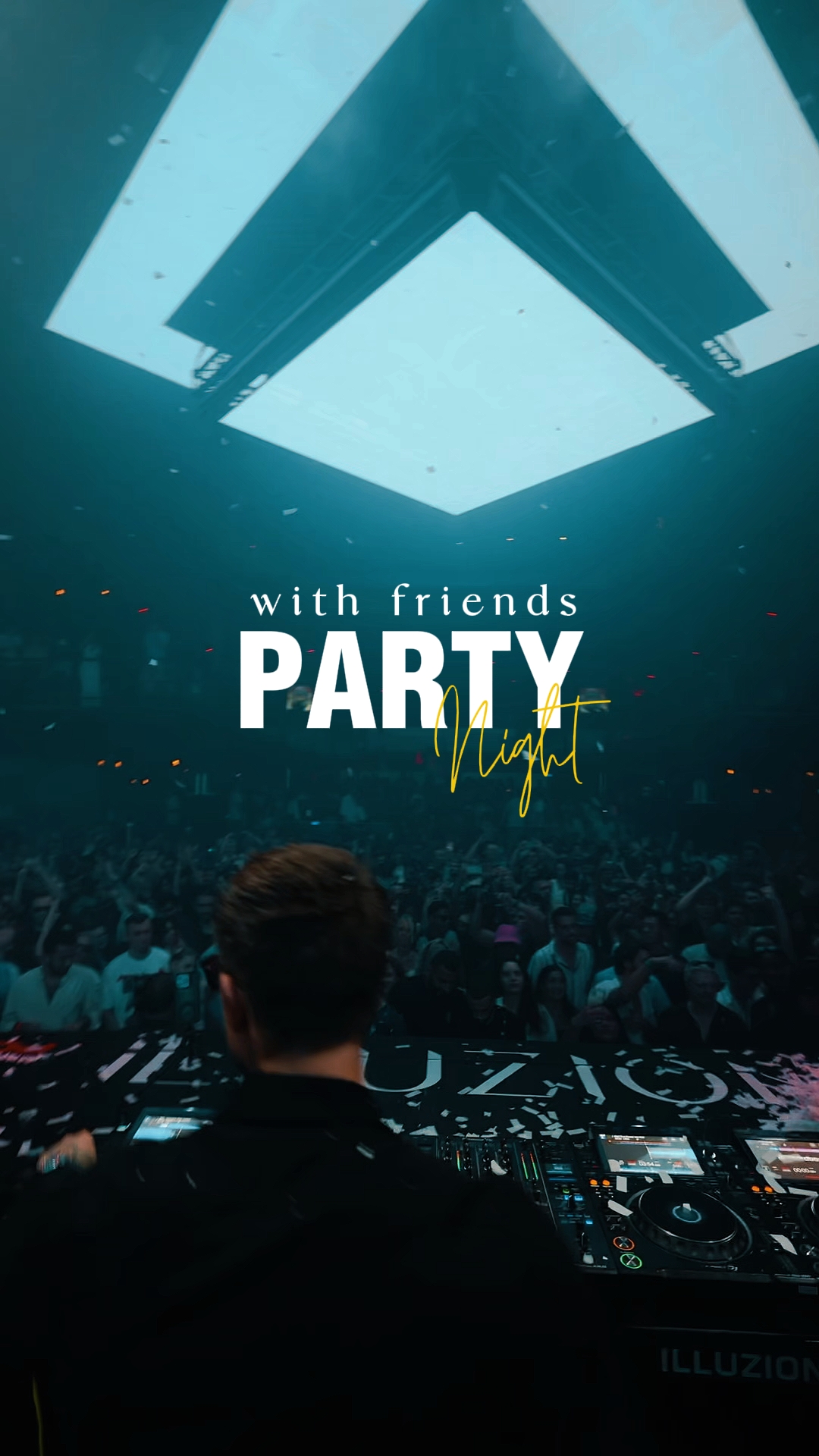 Amigos de fiesta con 