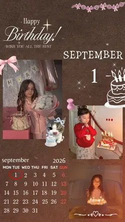 HBD 1 SEPTEMBER 2026