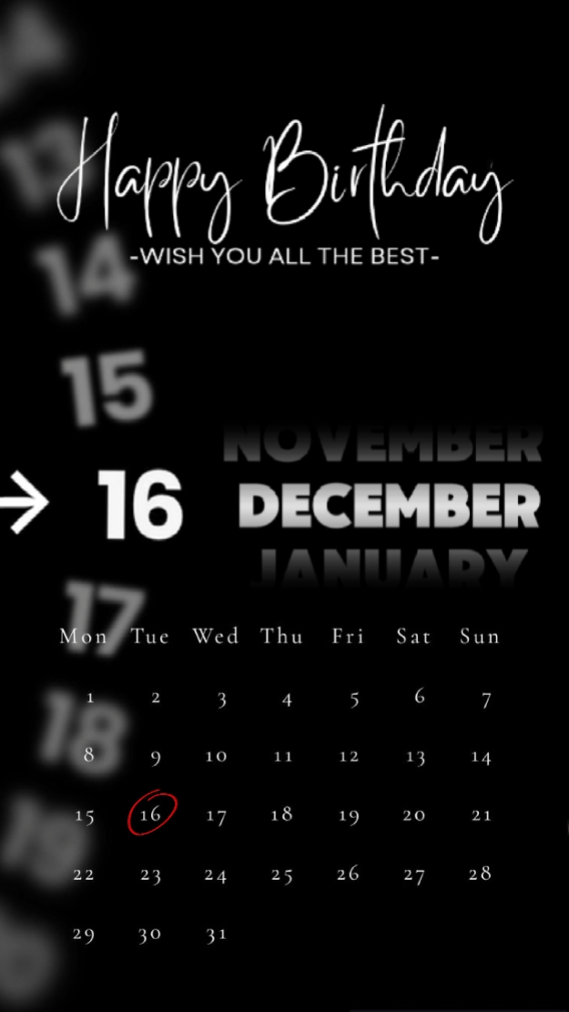 HBD 16 DE DEZEMBRO 
