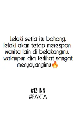 setia itu bohong