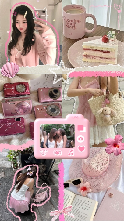 Rosa Collage für ig