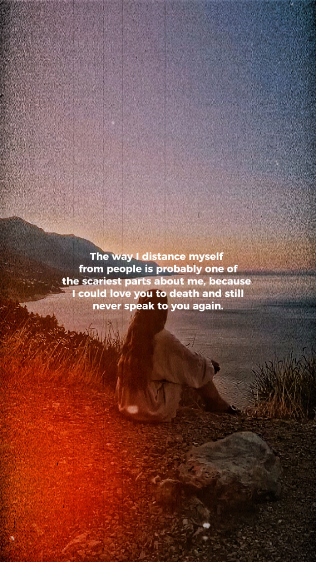 distance myself 