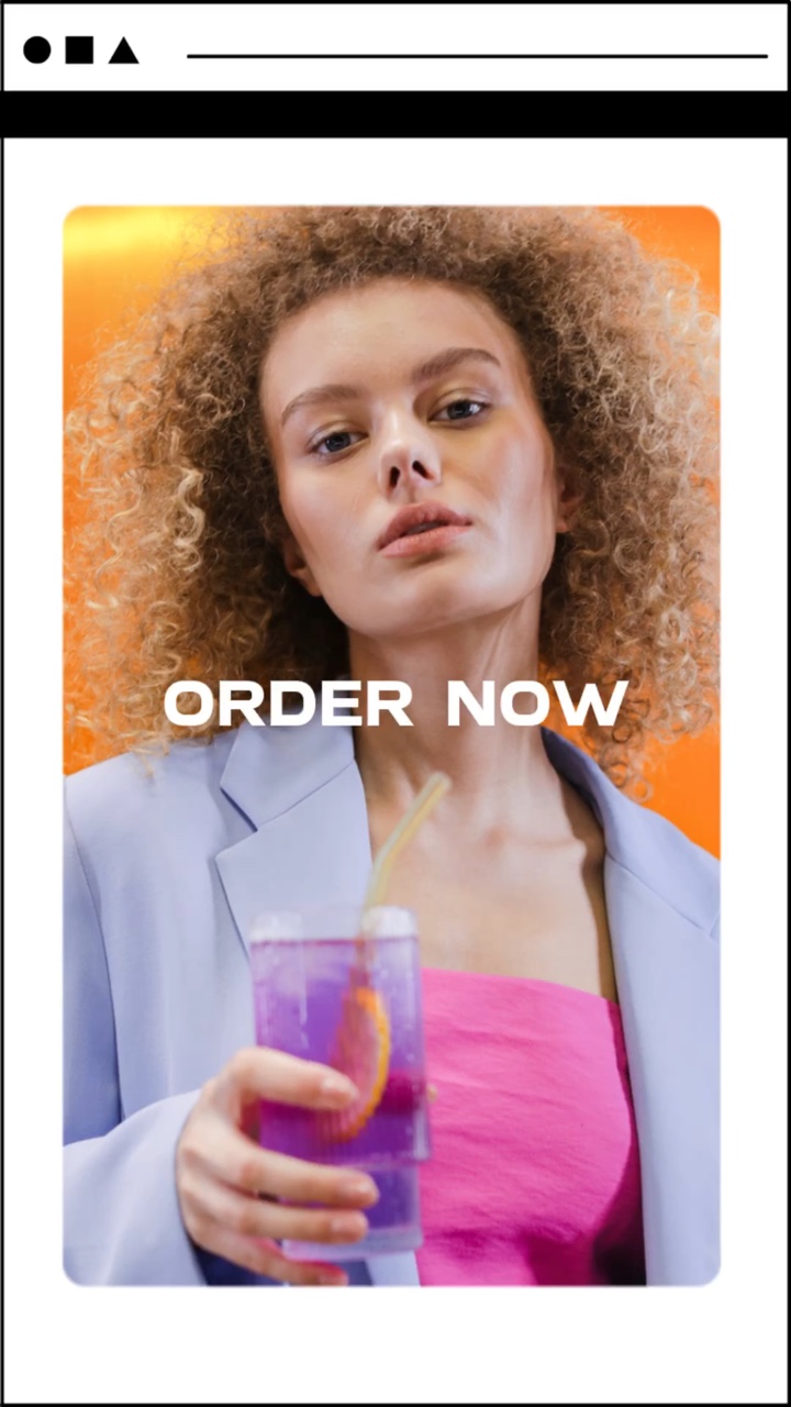 Getränke Produkt Licht Einfach zu öffnende Aufgaben Anzeige TikTok Style
