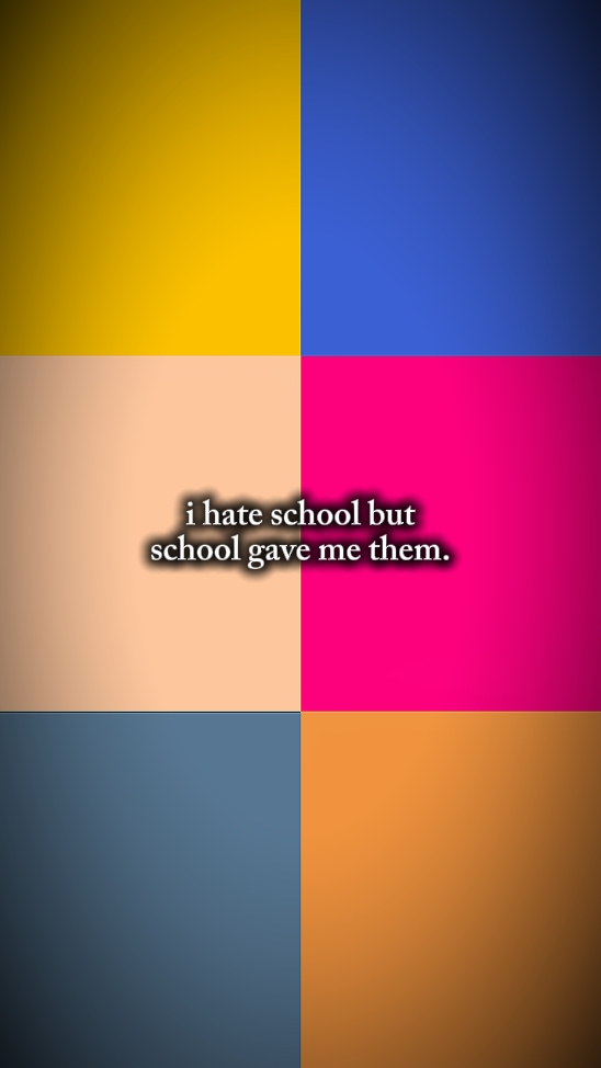 I hate school but 