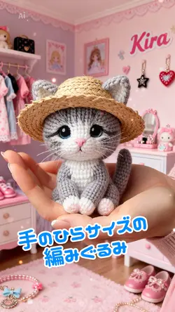 手のひらサイズの編みぐるみ