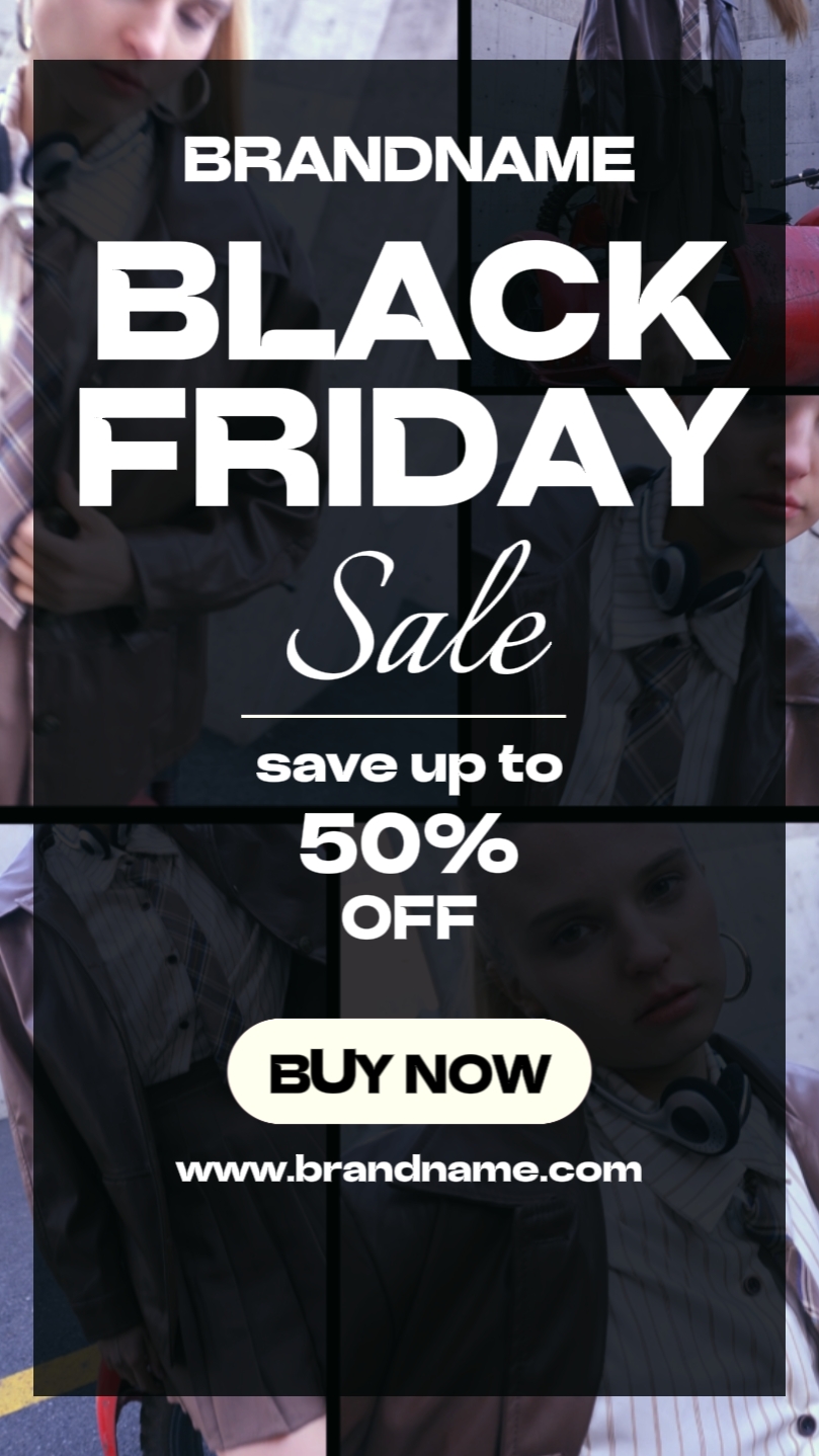 Kara Cuma Minimalist Kadın Giyim Şablonu