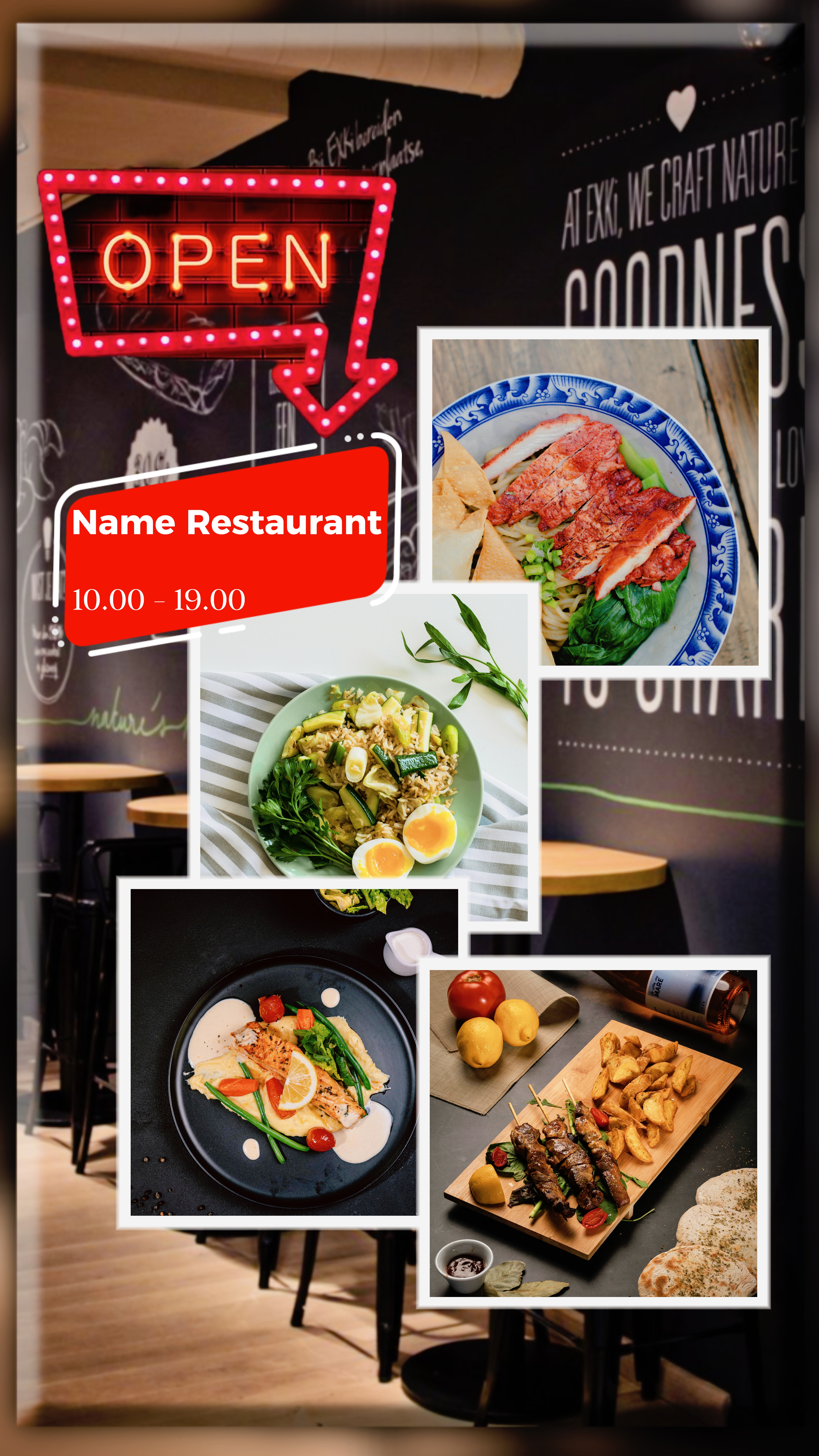 Menu de comida restaurante