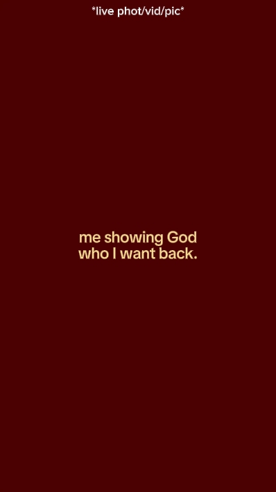 me showing God