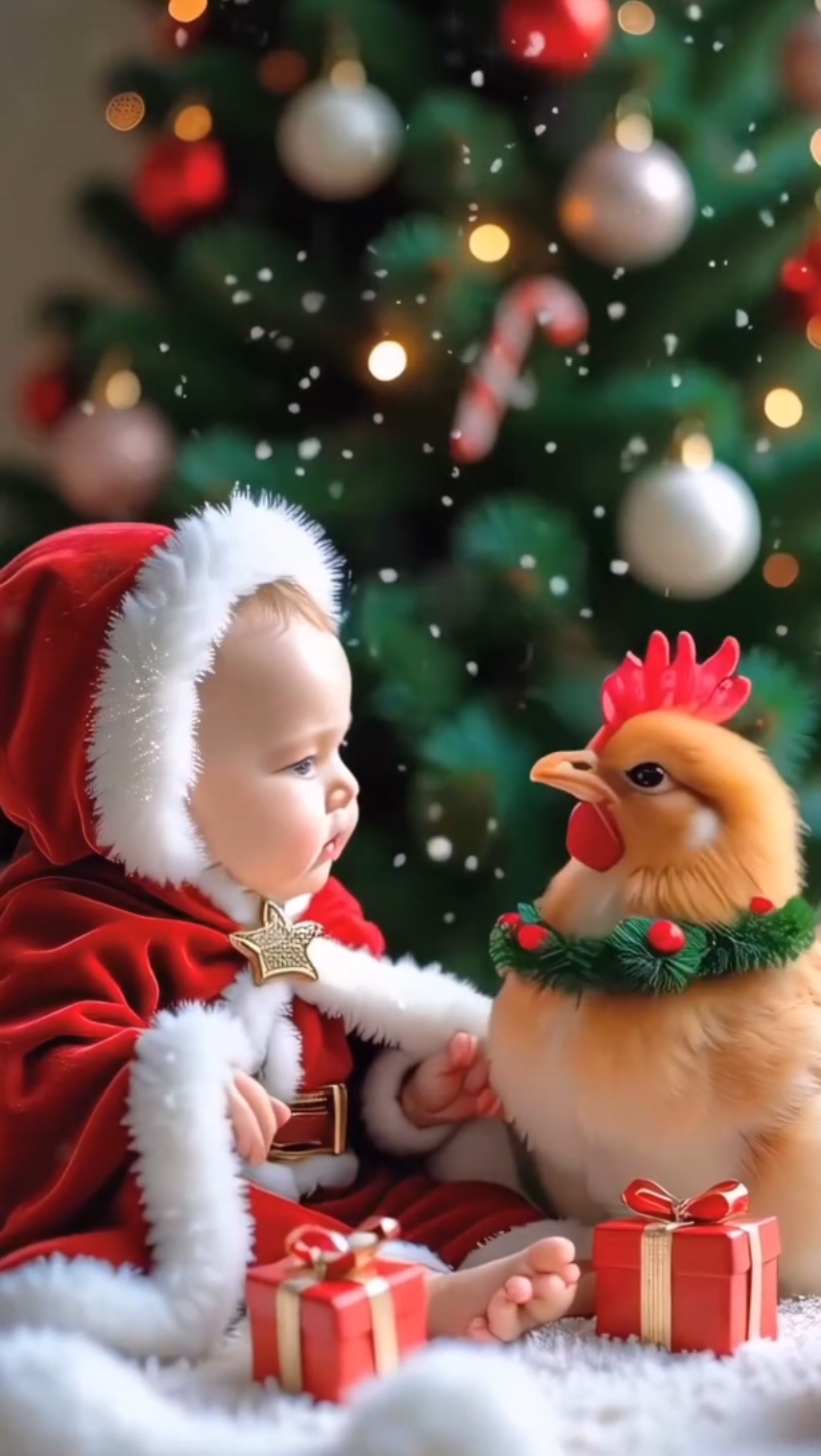 minik sevimli santa