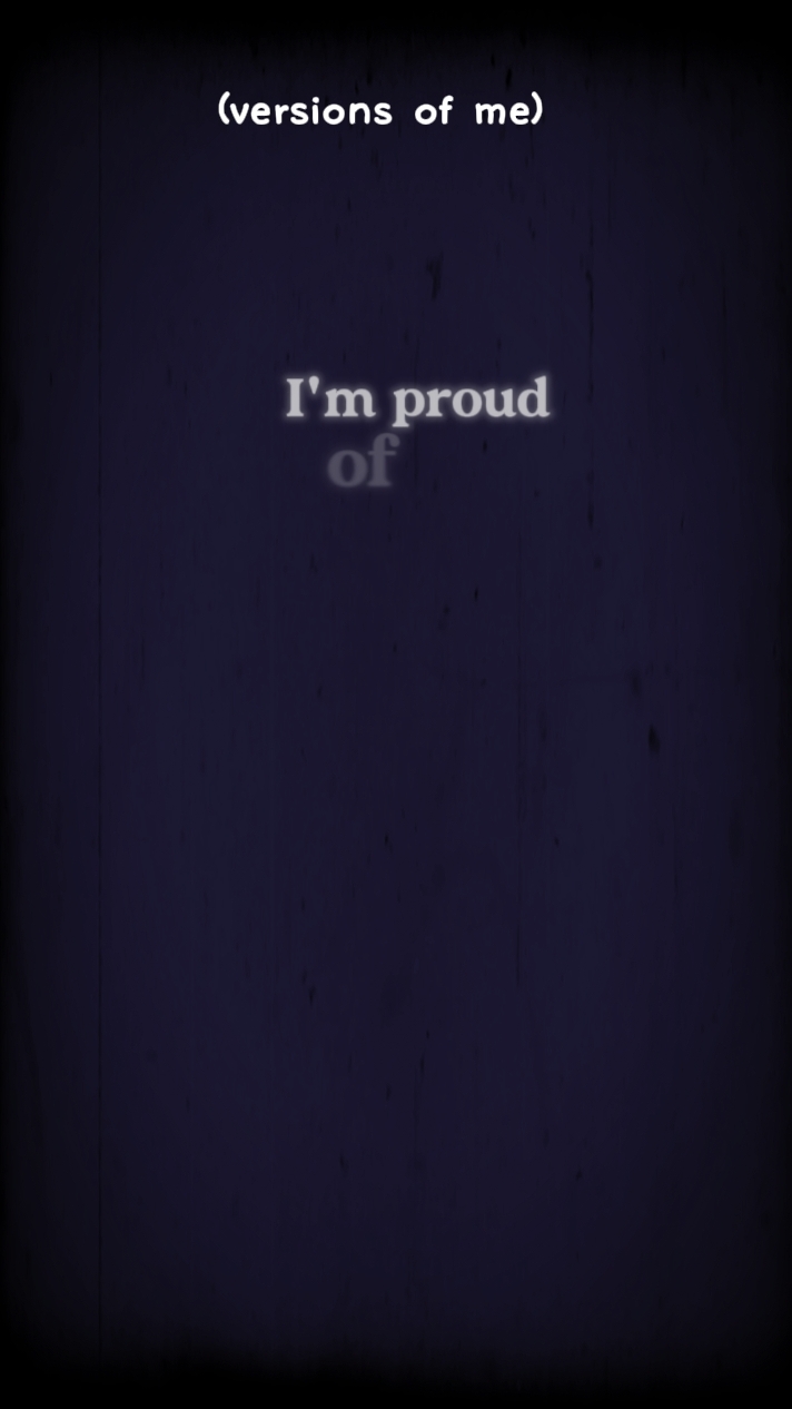proud of myself