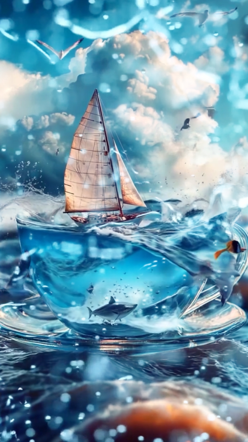 Cercle d'eau et éclaboussures