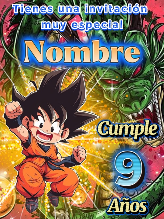 Goku pequeño convites