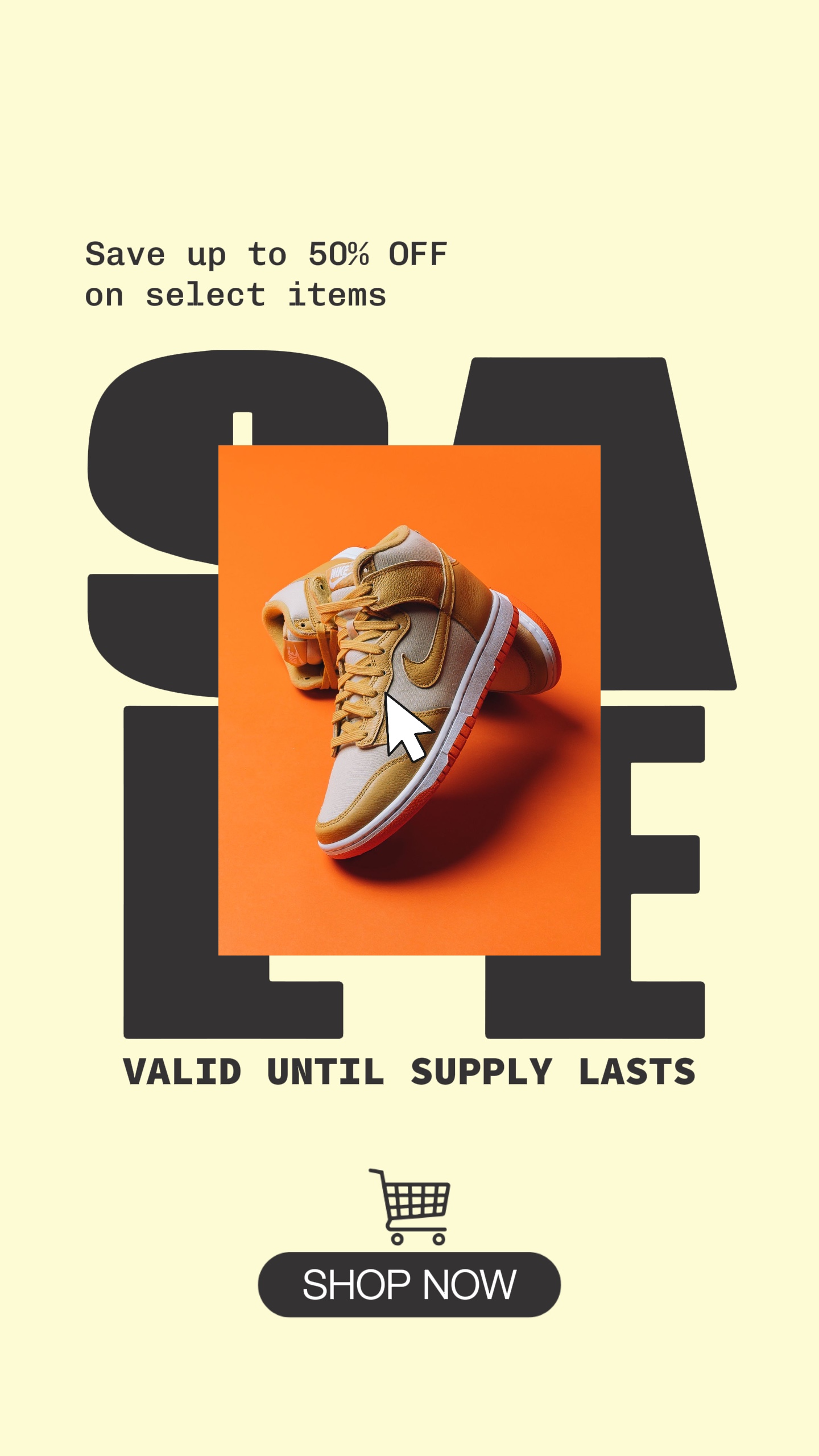 sale minimalist ad 