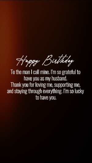 HUSBAND BIRTHDAY