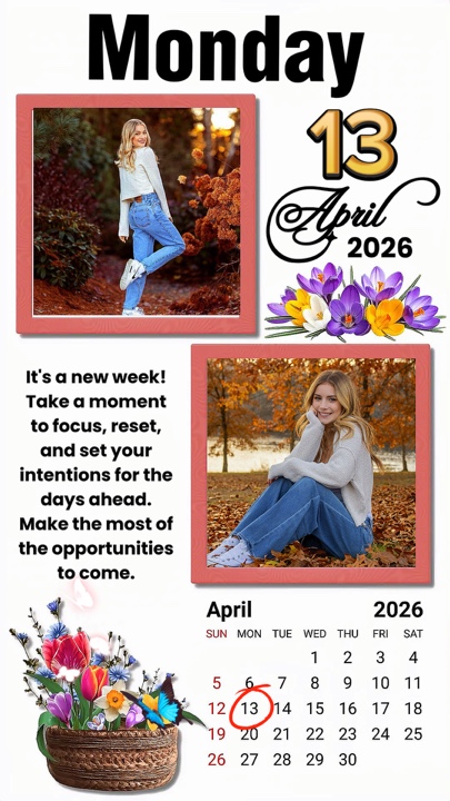Monday 13 April 2026