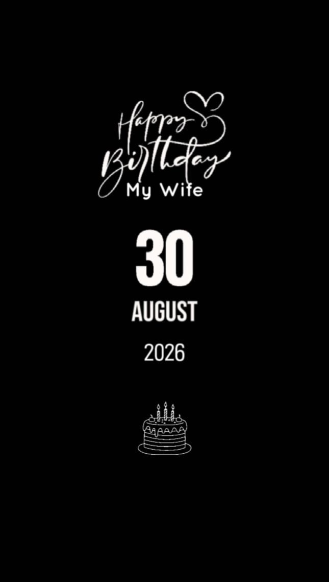 HBD WIFE 30 AUGUST 