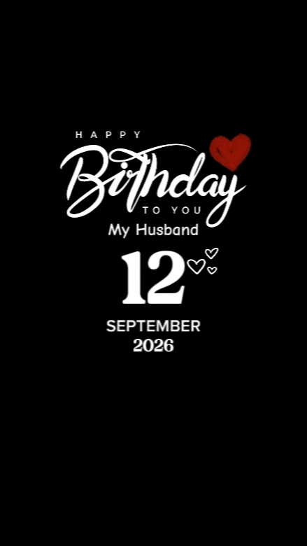 HBD HUSBAND 12 SEPTE