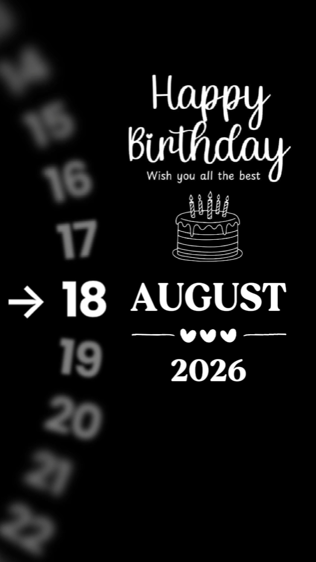 BIRTHDAY LOVE 18 AUG