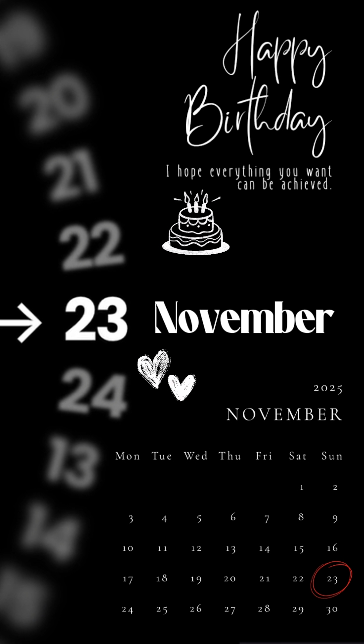Joyeux anniversaire 23 novembre