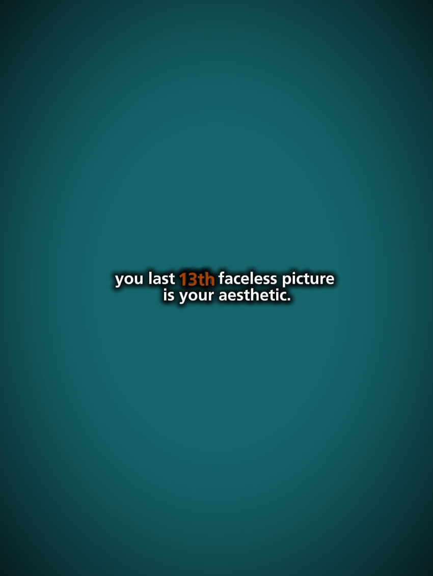 13 faceless picture 