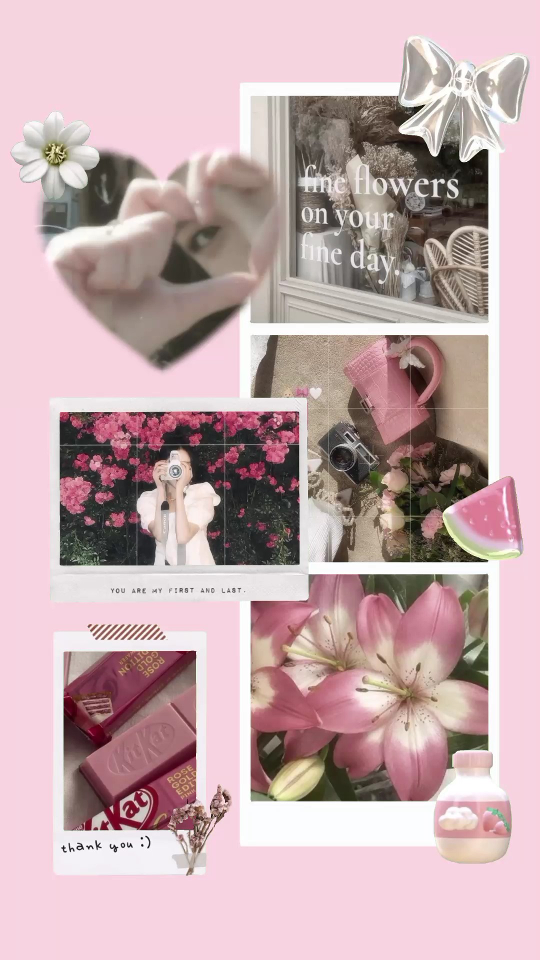 Collage rosa
