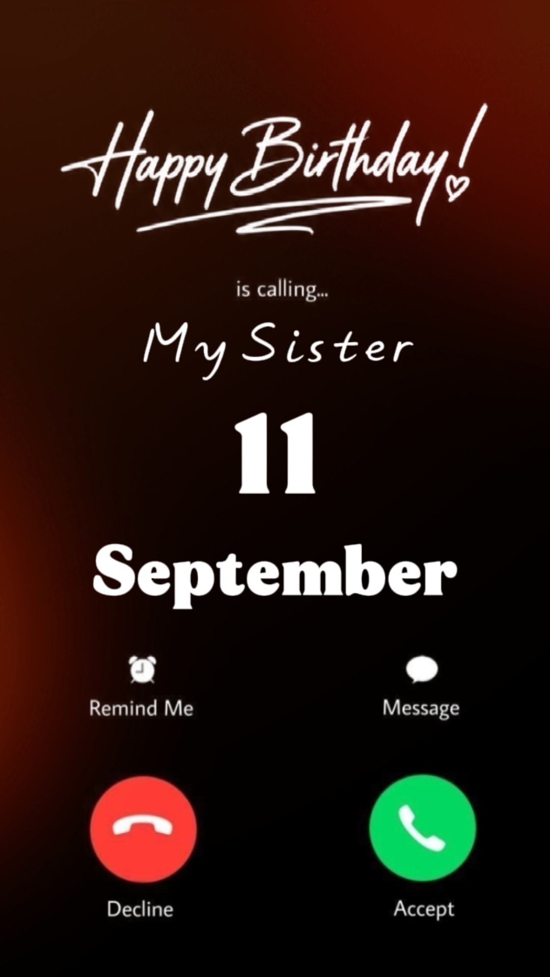 HBD SISTER 11 SEPTEM