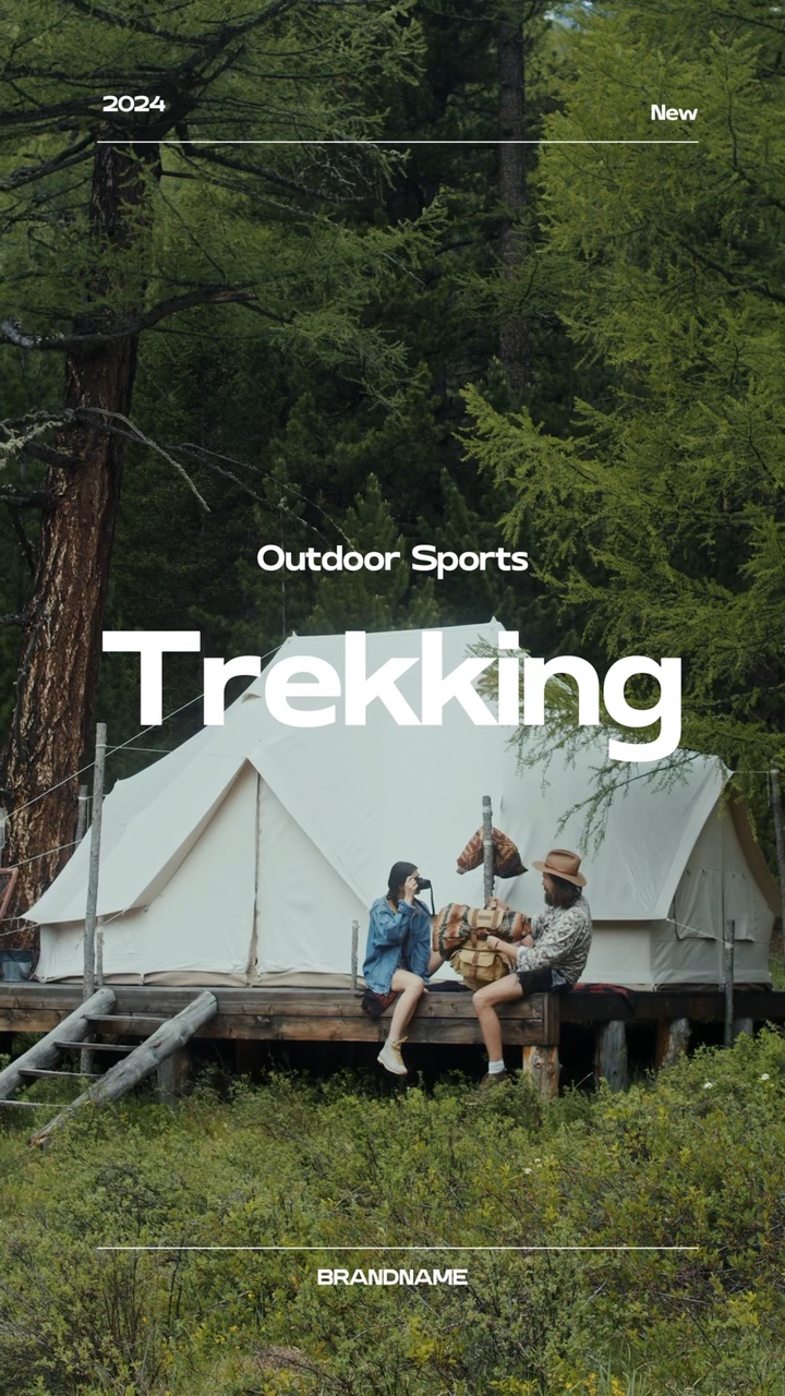 Modèles de marque de sports de plein air esthétiques minimalistes