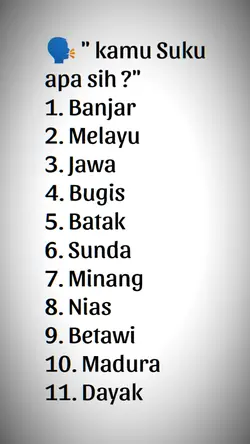 kamu suku apa