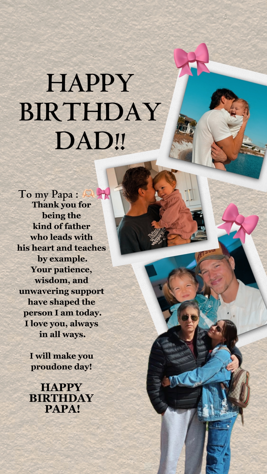 Feliz Aniversário Papai