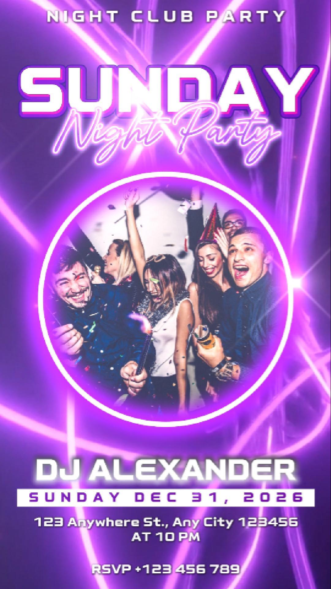 Fiesta del domingo por la noche