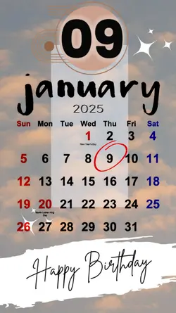 hbd 9 JANUARY 2025