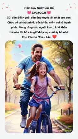 Mẫu Chúc Bố 23/3