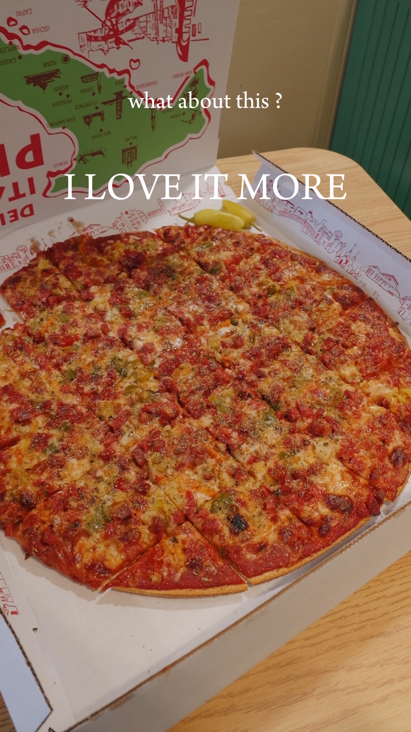 Me encanta la pizza. 