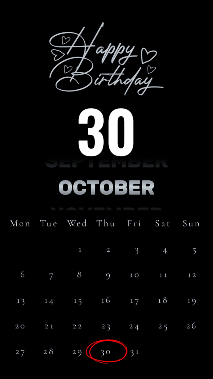 HBD 30 DE OCTUBRE