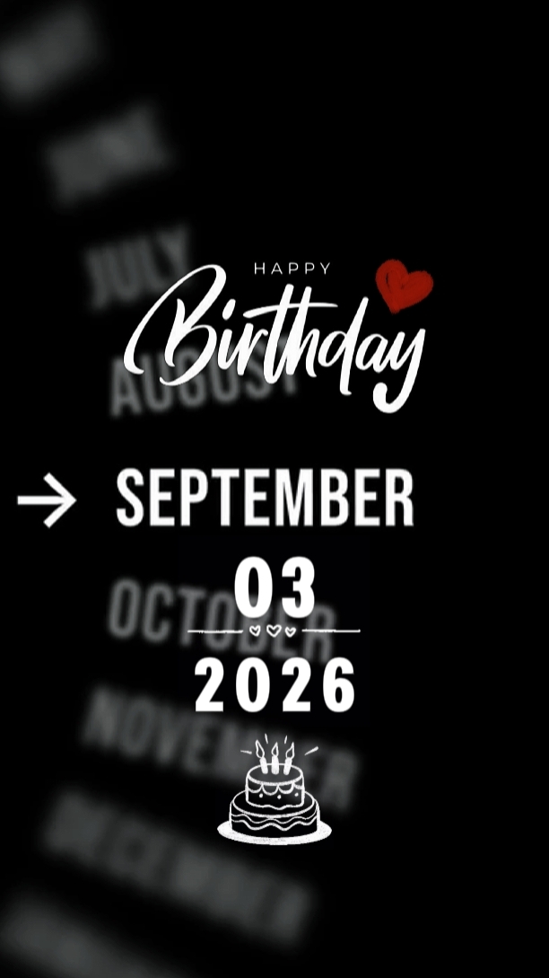 HBD 03 SEPTEMBER
