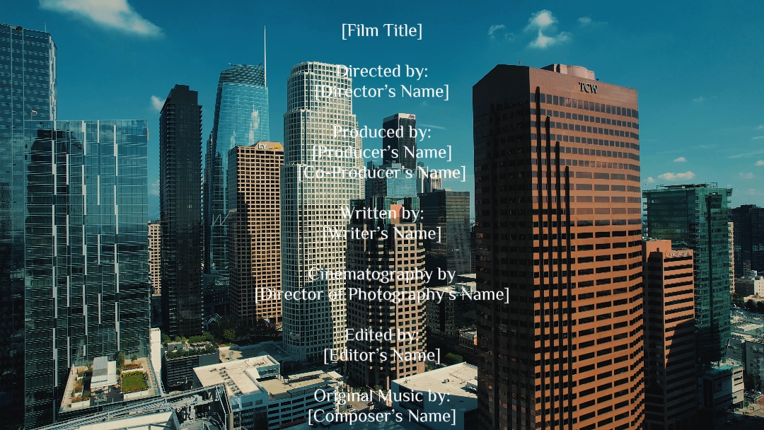 Outro Credit Film