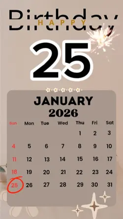HBD 25 JANUARY