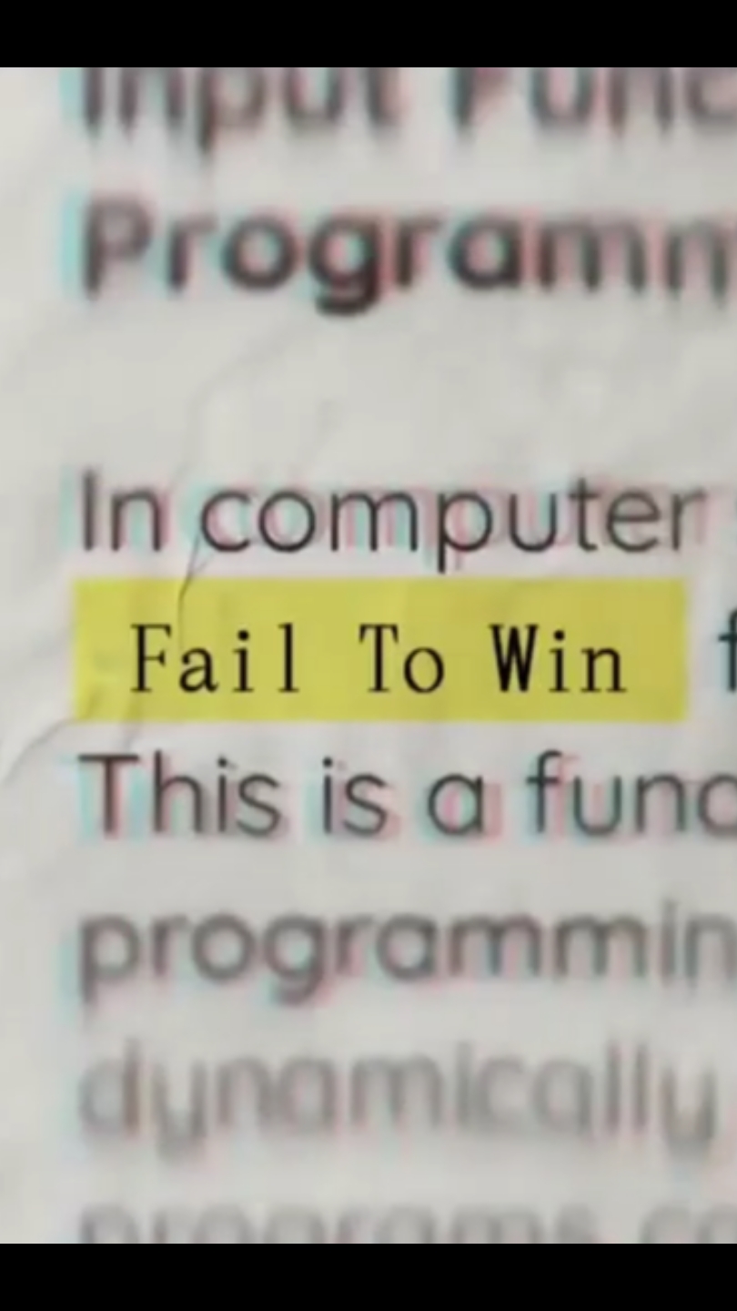 Fail To Win