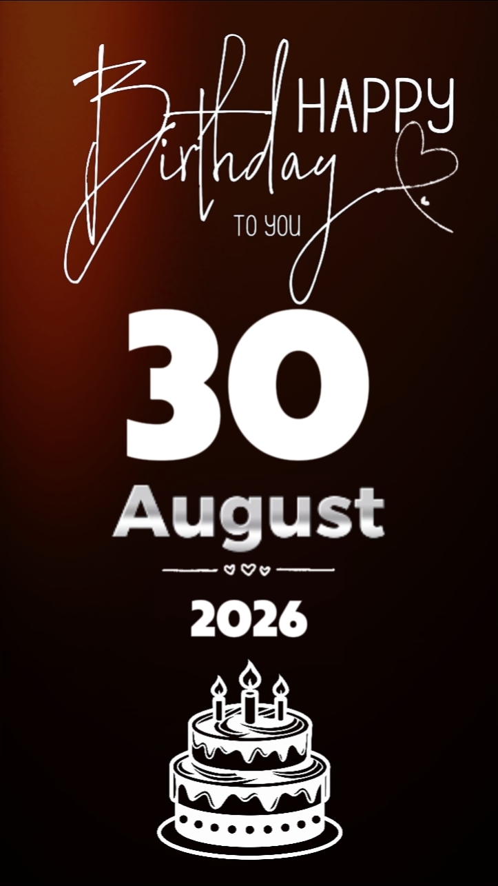 Cumpleaños 30 de agosto