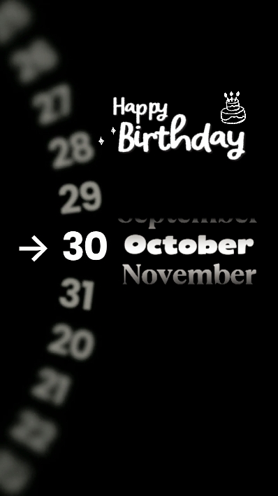 Birthday 30 October 