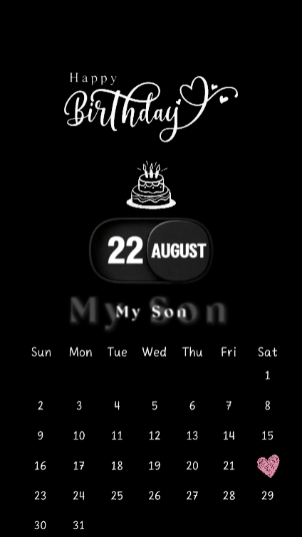 Hbd son 22 august 