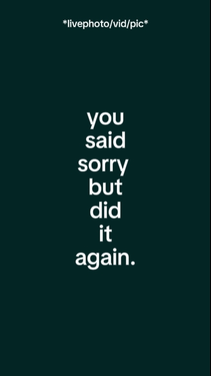 Yousaidsorrybutdid