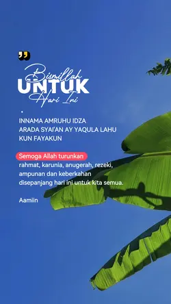Bismillah hari ini