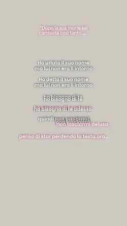 sto perdendo la test