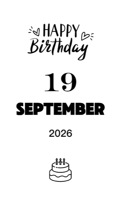 HBD SOHN 19. SEPTEMBER