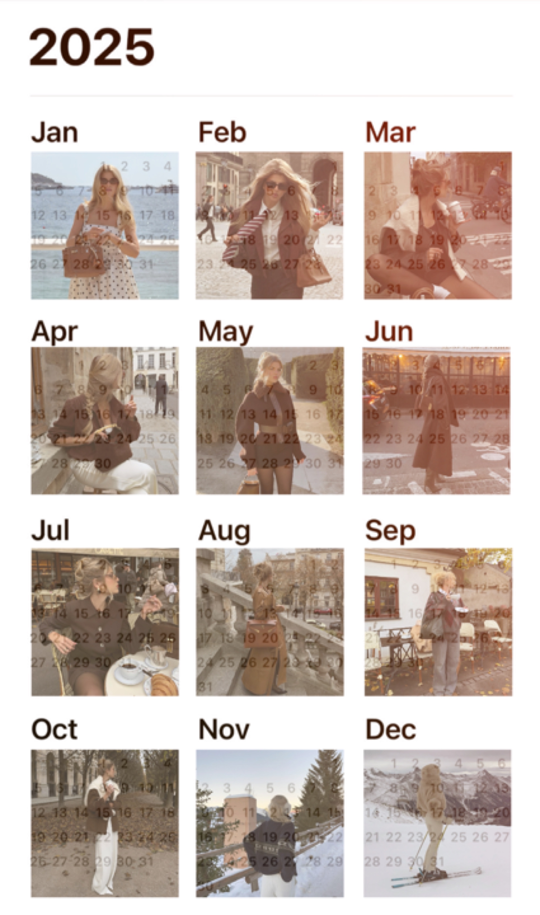 Resumen del Calendario
