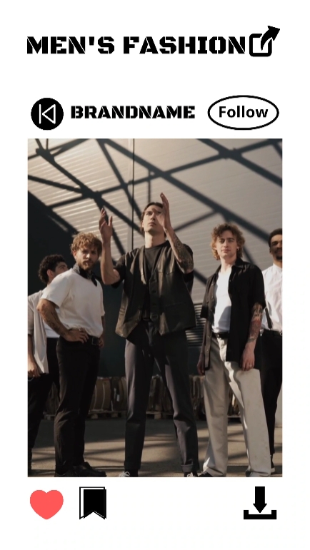 Men's Fashion Product Display UI Recreation TikTok Style