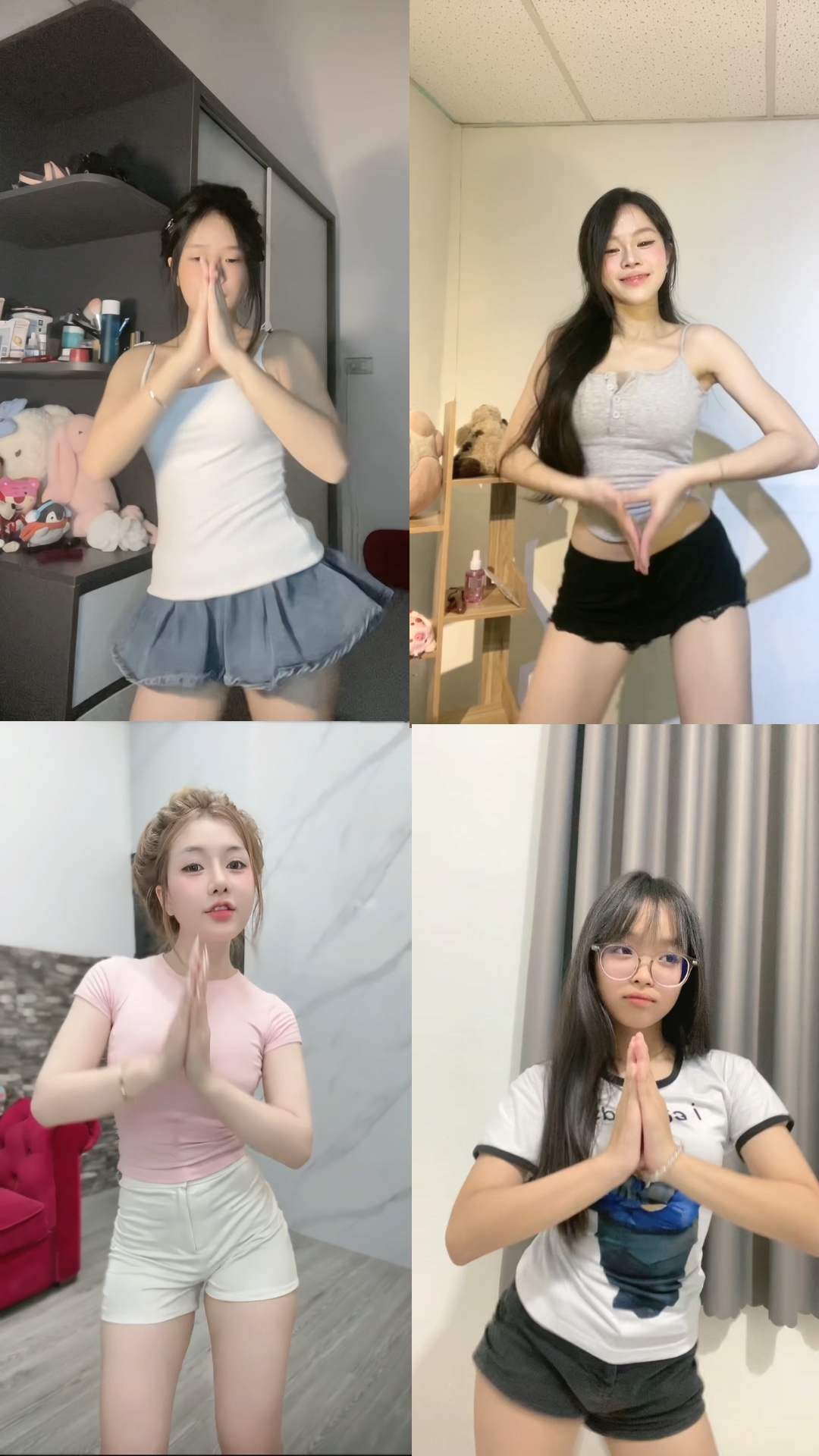 4 vidéos parallèles