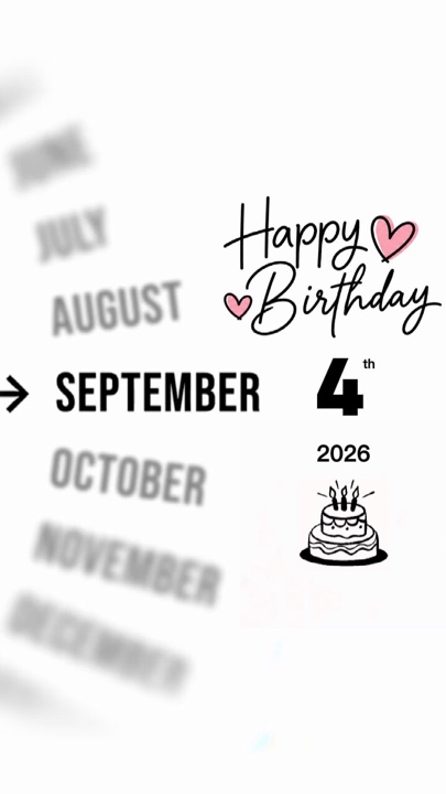 HBD 4 SEPTEMBER